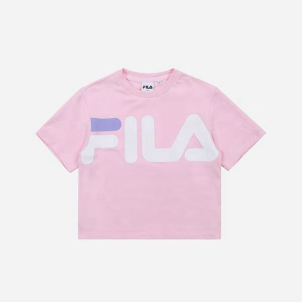 Fila Tričká Detske Ruzove - Bambini Crop Top S/S Vypredaj - Slovakia 36048-FCBJ